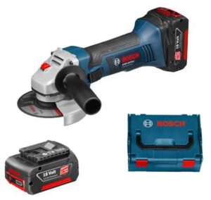 SMERIGL. ANG. BOSCH GWS 18V-7 BATTERIA LITIO 2X4AH