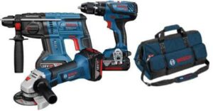 KIT BATTERIA BOSCH GBH18V-22 + GWS18V-10 + GSB18V-45
