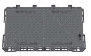CHIUSINO GHISA TELEFONIA TELAIO 135X78-4 COPERCHI 120X60 D400