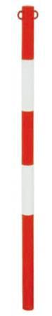 PALETTO PARAPED. ACC. VERN. BIANCO/ROSSO H.120 ø 60 MM