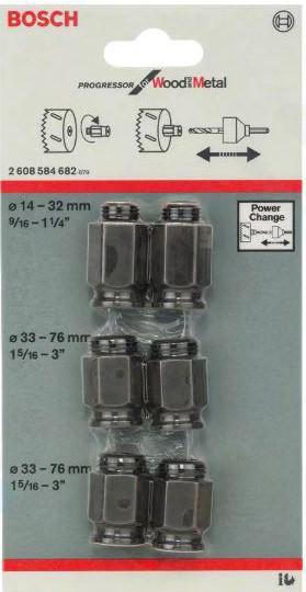 SET ADATTATORI BOSCH DA 6 PZ PER SEGHE A TAZZA