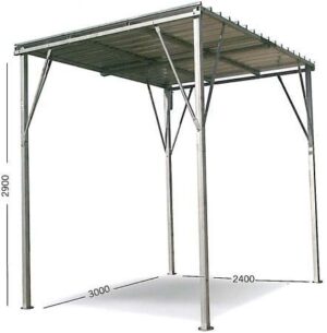 TETTOIA COPRIBETONIERA MT 3,00X2,40X2,90