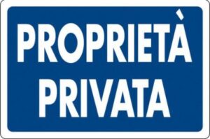 CARTELLO PVC PROPRIETA PRIVATA CM 20X30