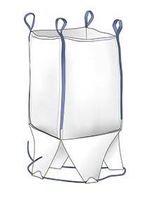 SACCO BIG-BAG 90X90X120 CON SCARICO TOTALE PORTATA KG 1500