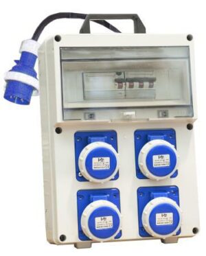 QUADRO 4 PRESE IP67 16A 230V 2P+T 1DIFF.+4 MAGN. 3KW- VB-PL220/4M