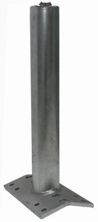 PALO PER COLMO ø80 H 500 ACC. ZINC. CALDO PIASTRA 250X160 SP.10 TIPO A/C