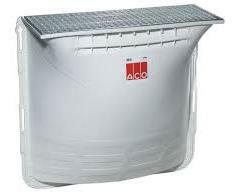 BOCCA DI LUPO 125X130X60 GRIGLIA PED. COMPLETA DI SIFONE E KIT MONTAGGIO