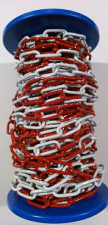CATENA METALLO BIANCO ROSSA MIS. 21/50 MT 30