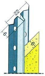 GUIDA A "T" ZINC. MM 6 INTONACO H 280