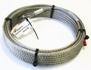 CAVO ACCIAIO INOX MM 8-7x7 MT 15 CON MANICOTTO