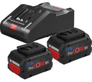 KIT 2 BATTERIE BOSCH PROCORE 8AH+CARICABATTERIA GAL1880 CV