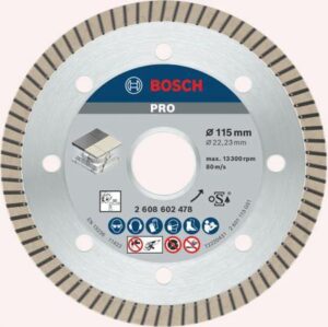 DISCO DIAM. ø115 TURBO GRES PORCELLANATO FORO 22,2