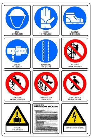 CARTELLO 12 SIMBOLI CM 80X60