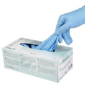 GUANTO DEXPURE IN NITRILE SENZA POLVERE BLU BOX DA 100 PZ.