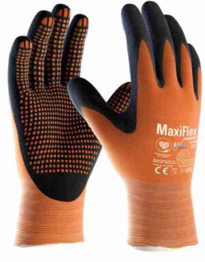 GUANTO ATG MAXIFLEX ENDURANCE AD-APT PUNTINATO ARANCIO/NERO