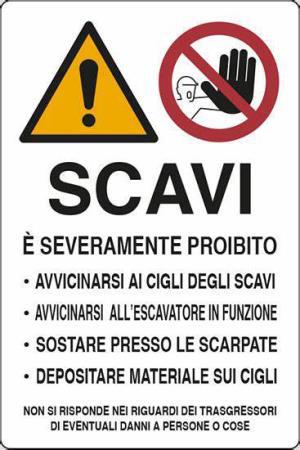 CARTELLO SCAVI POL. CM 60X40