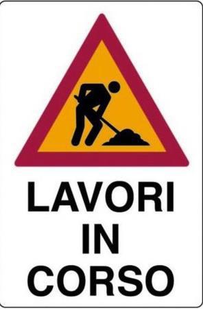 CARTELLO LAVORI IN CORSO POL. CM 60X40