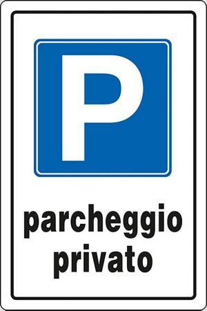 CARTELLO PVC PARCHEGGIO PRIVATO  CM 20X30