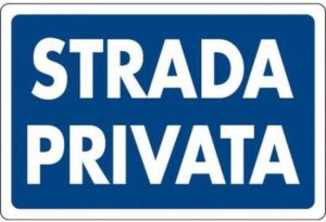 CARTELLO PVC STRADA PRIVATA CM 20X30