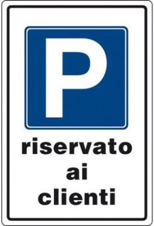 CARTELLO PVC PARCHEGGIO RISERVATO CM 20X30