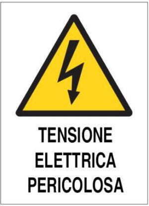 CARTELLO ATTENZIONE TENSIONE ELETTRICA POL. CM 60X40