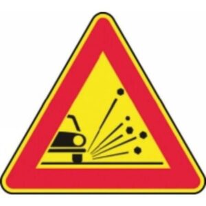 CARTELLO MATERIALE INSTABILE SU STRADA LATO CM 90 FIG.II 390