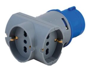 ADATTATORE IND. 2P+T 16A 3 PRESE SCHUKO UNIVERSALI VB-73200