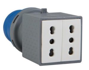 ADATTATORE IND. 2P+T 16A 2 PR. ITA 10/16A VB-77000