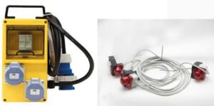 KIT LUCE PONTEGGIO 3 PLAFONIERE MT 20