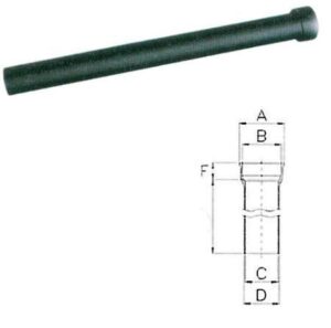TUBO GHISA DIRITTO ø80X1500 MM