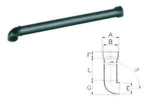 TUBO GHISA CURVO ø100X1500 MM