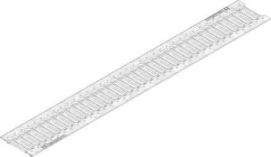 GRIGLIA ZINCATA FESSURE MM 10 CL. B125 MM 1000 PER RECYFIX ST.100