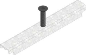 -FERMO DI SICUREZZA + VITE PER GRIGLIA ZINCATA ST.100