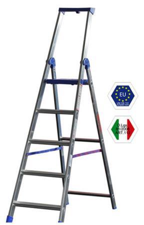 SCALA DOPPIA C/PARAPETTO PROF. ALL. CLIMB EVO EN131-6 GRADINI