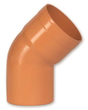 CURVA APERTA PVC ARANCIO 45° ø 125