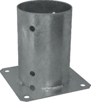 PORTAPILASTRO TONDO ø100 ZINC. FUOCO