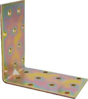 PIASTRA FISSAGGIO ANGOLARE 80X80X100 ZINC. GIALLO