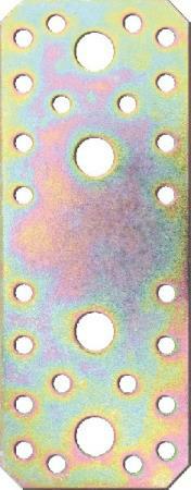 PIASTRA FISSAGGIO 50X120 ANG. ARROTON. ZINC. GIALLO