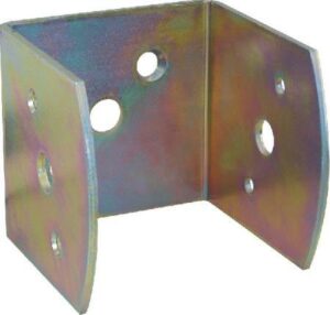 SUPPORTO A MURO PER LISTONI 120X125X120 ZINC. GIALLO