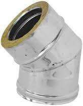 CURVA DOP.PARETE INOX 316L 45° ø 100
