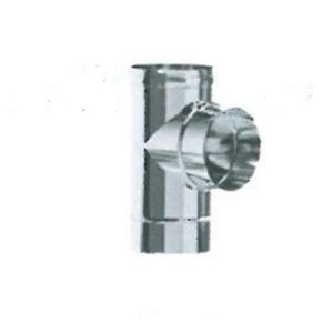 RACCORDO D.PAR.INOX 316L T90° Ø 180 USCITA MONO H MM 440