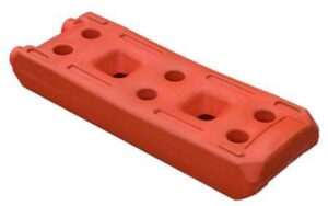 PLINTO IN PLASTICA ARANCIO PER RECINZIONE MOBILE