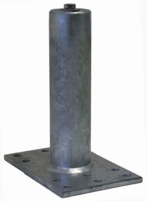 PALO DIRITTO ø80 H 300 ZINC. A CALDO PIASTRA 250X160 SP.10 TIPO A/C