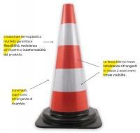 CONO BIANCO-ROSSO FLEXI R2 H 54 CM
