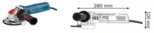 SMERIGL.ANG.BOSCH GWX 9-125S X-LOCK 900W